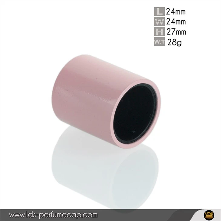 Różowa metalowa czapka do perfum